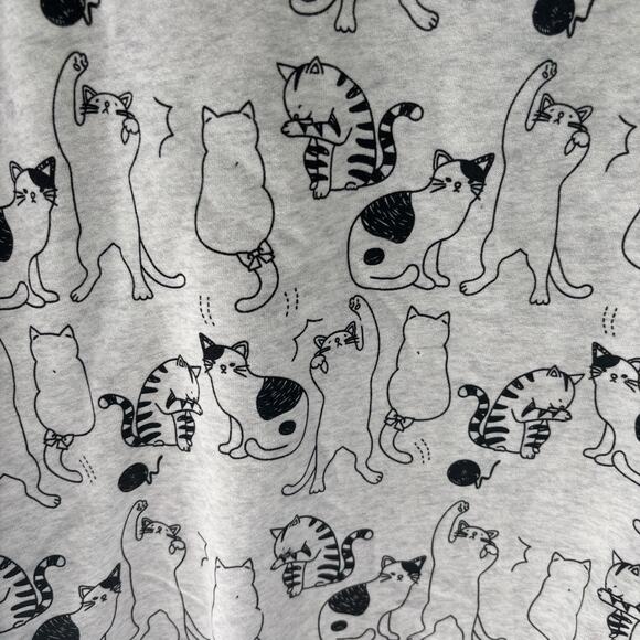 LA Soul All Over Cat Print Pullover Sweatshirt Size Large - Picture 3 of 6